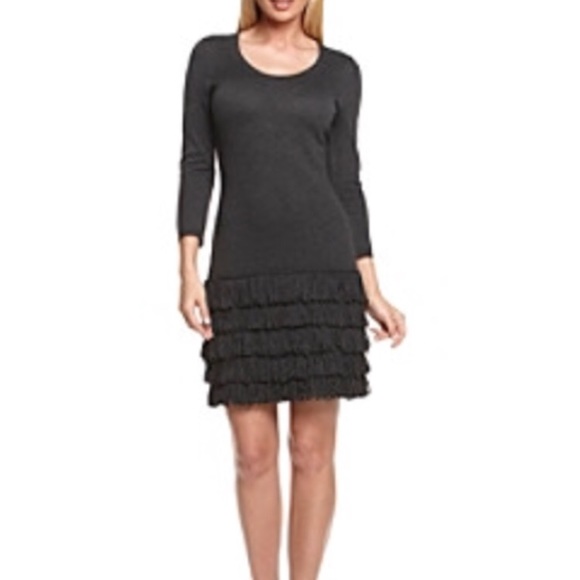 calvin klein fringe dress